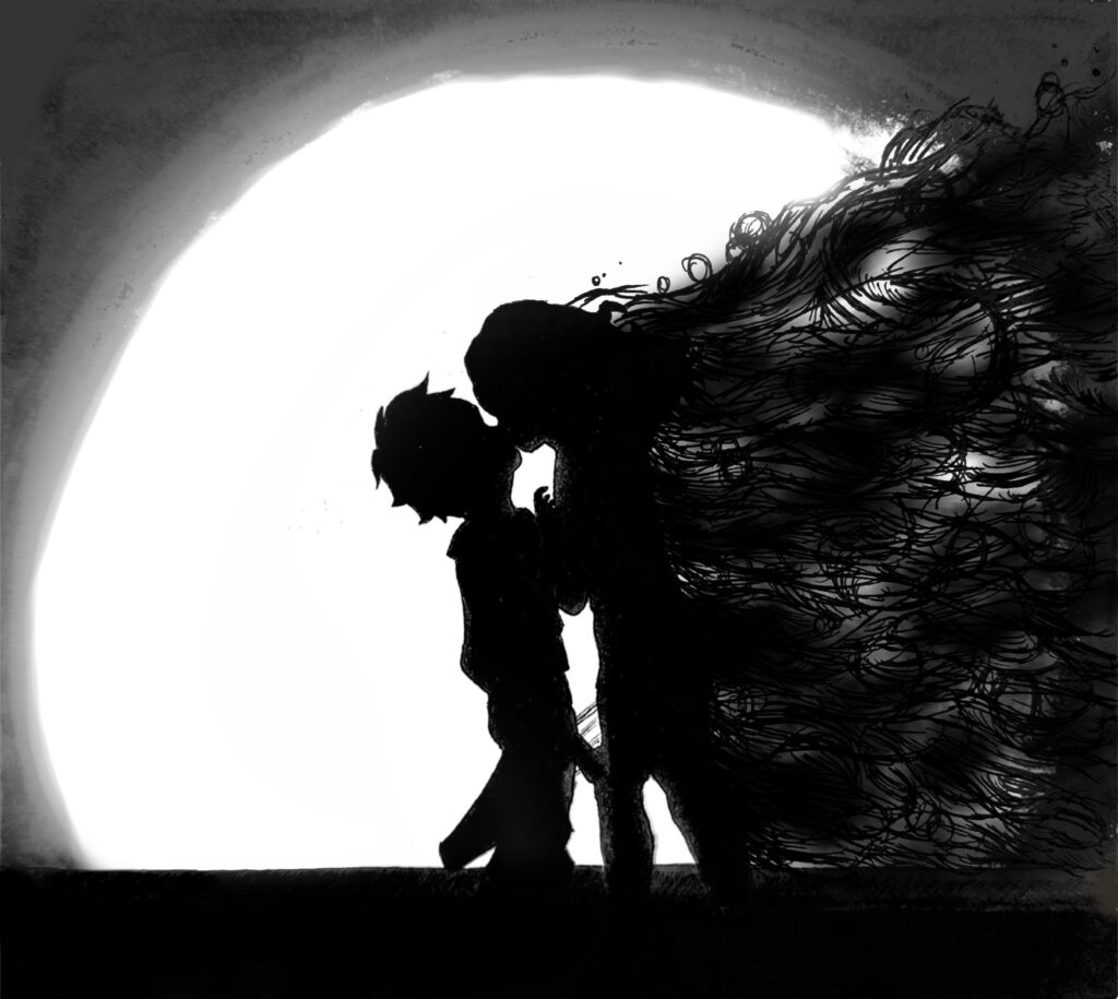 Atlas and Foxy Atlaxy kiss